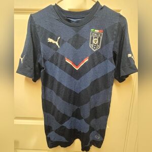 Puma Italia FIGC Soccer Jersey Blue Men Medium